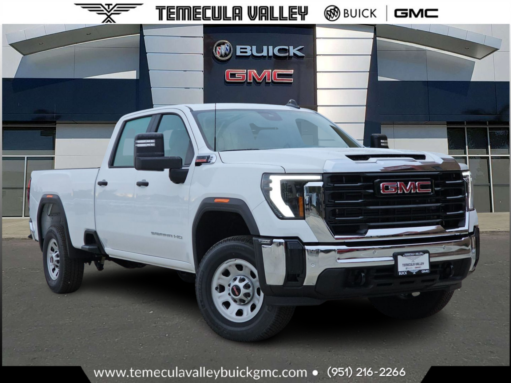 Summit White 2025 GMC Sierra 3500HD Pickup Truck Four-Wheel Drive Automatic