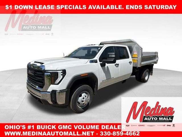 Summit White 2026 GMC Sierra 3500HD Chassis Pro Crew Cab 4WD Pickup Truck Four-Wheel Drive Automatic