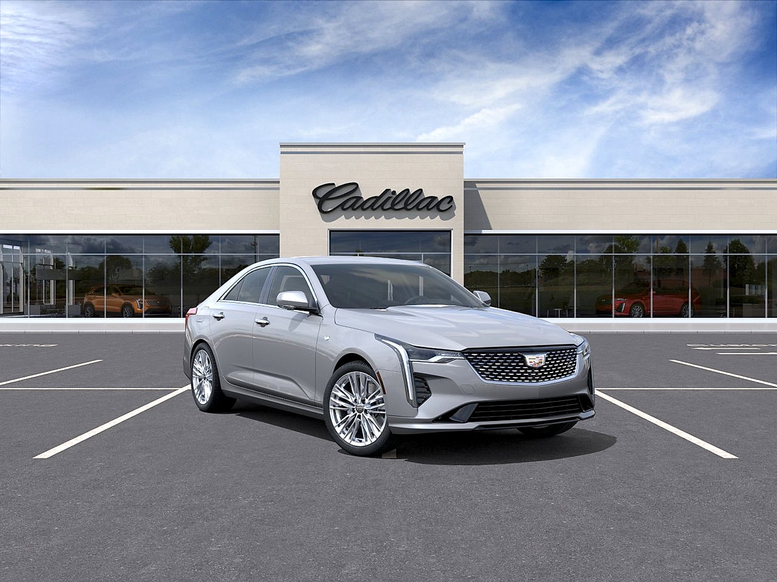 Argent Silver Metallic 2026 Cadillac CT4 Premium Luxury RWD Sedan Rear-Wheel Drive Automatic