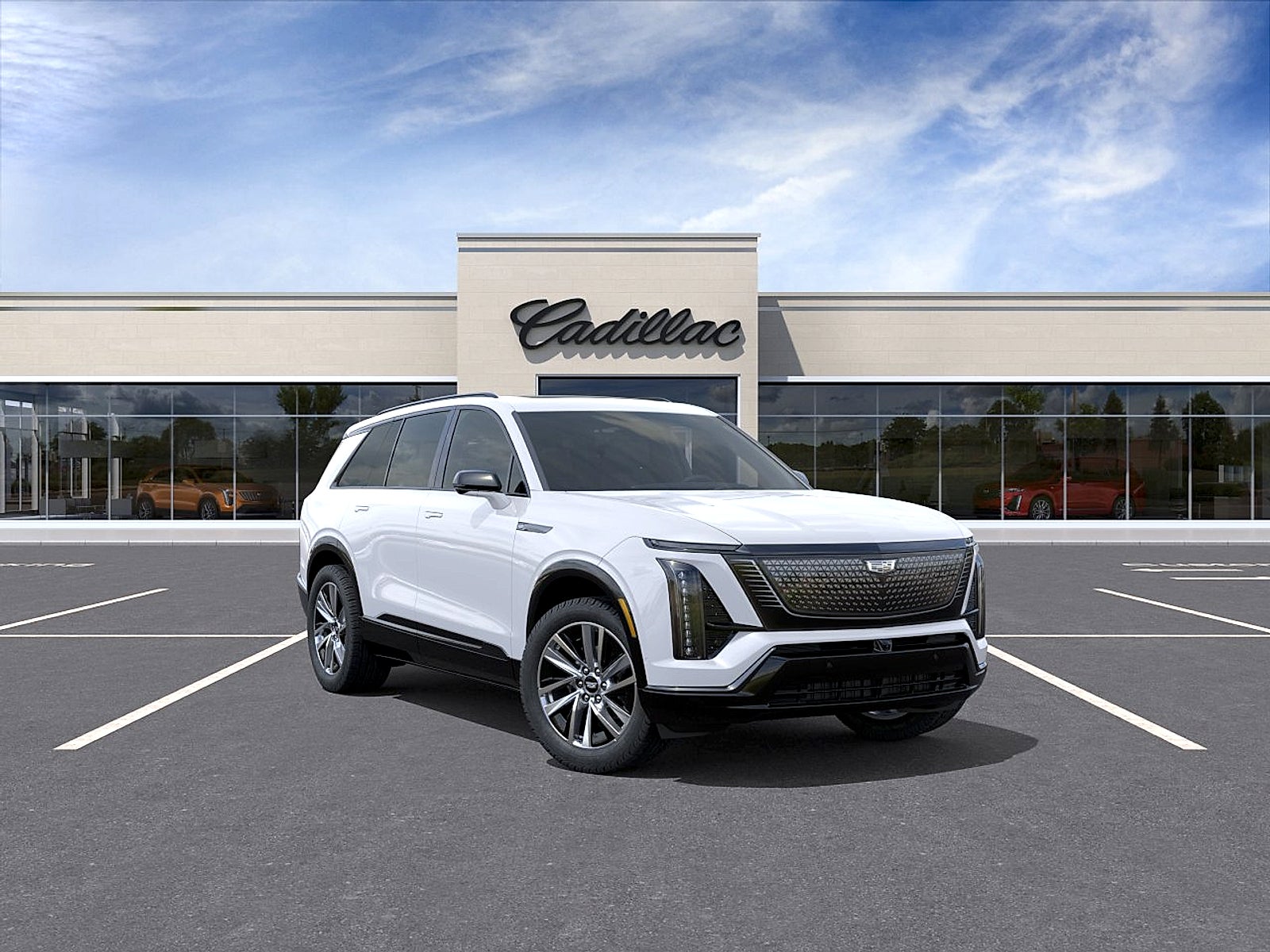 Vibrant White Tricoat 2027 Cadillac VISTIQ SUV / Crossover All-Wheel Drive Automatic