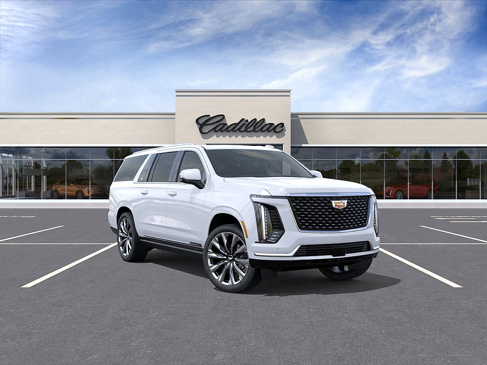 Vibrant White Tricoat 2026 Cadillac Escalade ESV SUV / Crossover Four-Wheel Drive Automatic