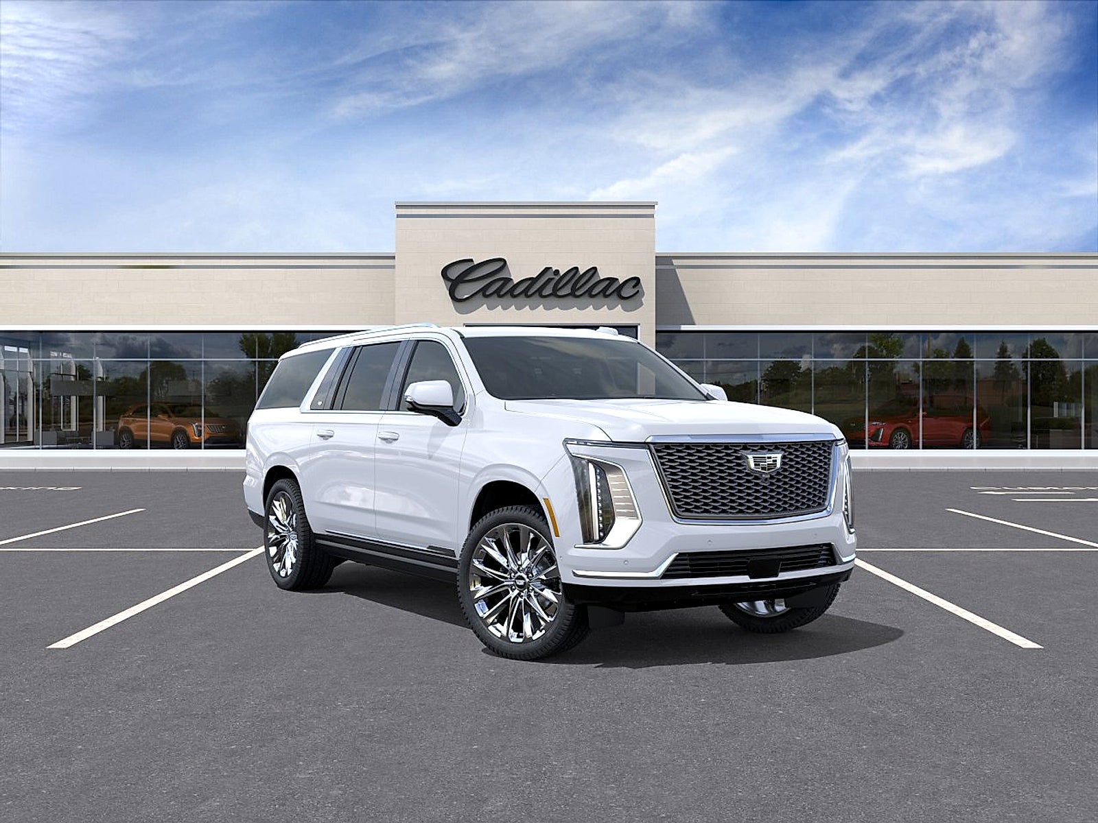Vibrant White Tricoat 2026 Cadillac Escalade ESV SUV / Crossover Four-Wheel Drive Automatic