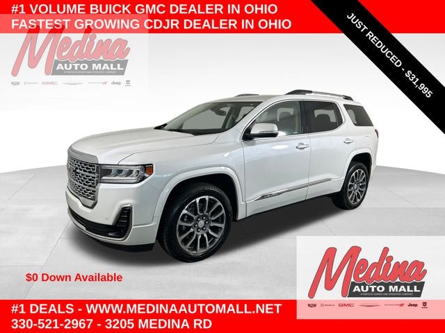 White Frost Tricoat 2022 GMC Acadia SUV / Crossover Four-Wheel Drive 9-Speed Automatic