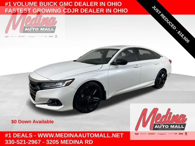 Platinum White Pearl 2021 Honda Accord Sedan Front-Wheel Drive Automatic