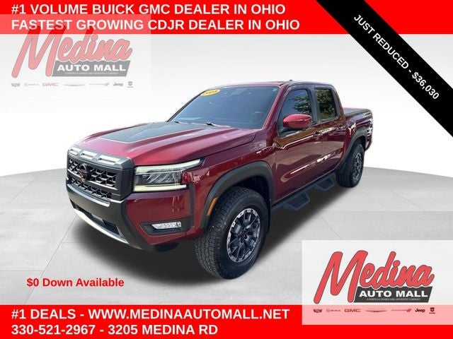 Cardinal Red Metallic Tricoat 2025 Nissan Frontier Pickup Truck Four-Wheel Drive 9-Speed Automatic Overdrive