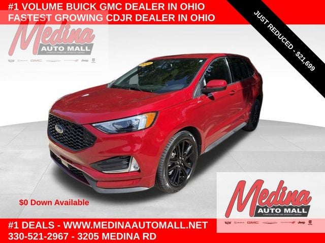 Red Metallic 2021 Ford Edge SUV / Crossover All-Wheel Drive 8-Speed Automatic