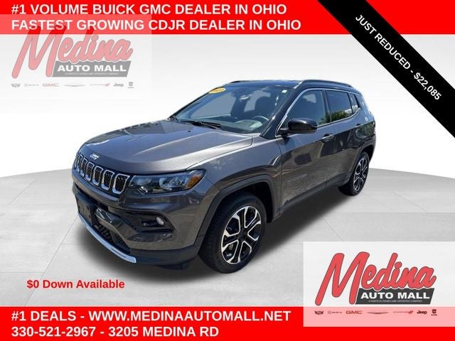 Gray (Granite Crystal Metallic Clearcoat) 2023 Jeep Compass SUV / Crossover Four-Wheel Drive 8-Speed Automatic