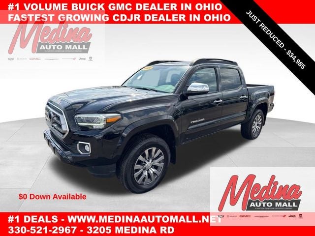 Midnight Black Metallic 2021 Toyota Tacoma Limited Double Cab 4WD Pickup Truck Four-Wheel Drive Automatic