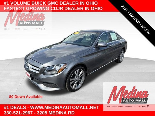Gray (Selenite Grey Metallic) 2017 Mercedes-Benz C-Class Sedan All-Wheel Drive Automatic