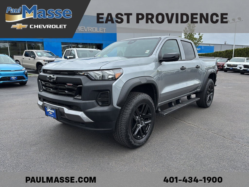 Sterling Gray Metallic 2024 Chevrolet Colorado Trail Boss Crew Cab 4WD Pickup Truck Four-Wheel Drive Automatic