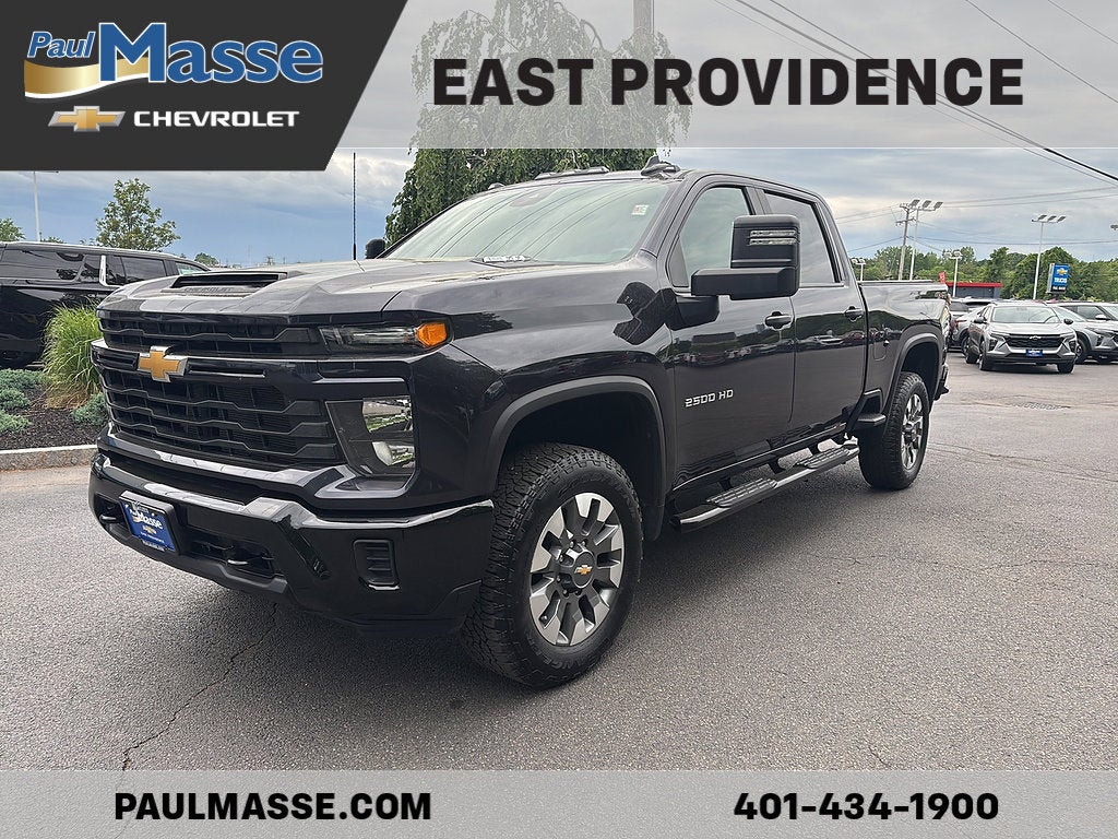 Dark Ash Metallic 2024 Chevrolet Silverado 2500HD Custom Crew Cab 4WD Pickup Truck Four-Wheel Drive Automatic