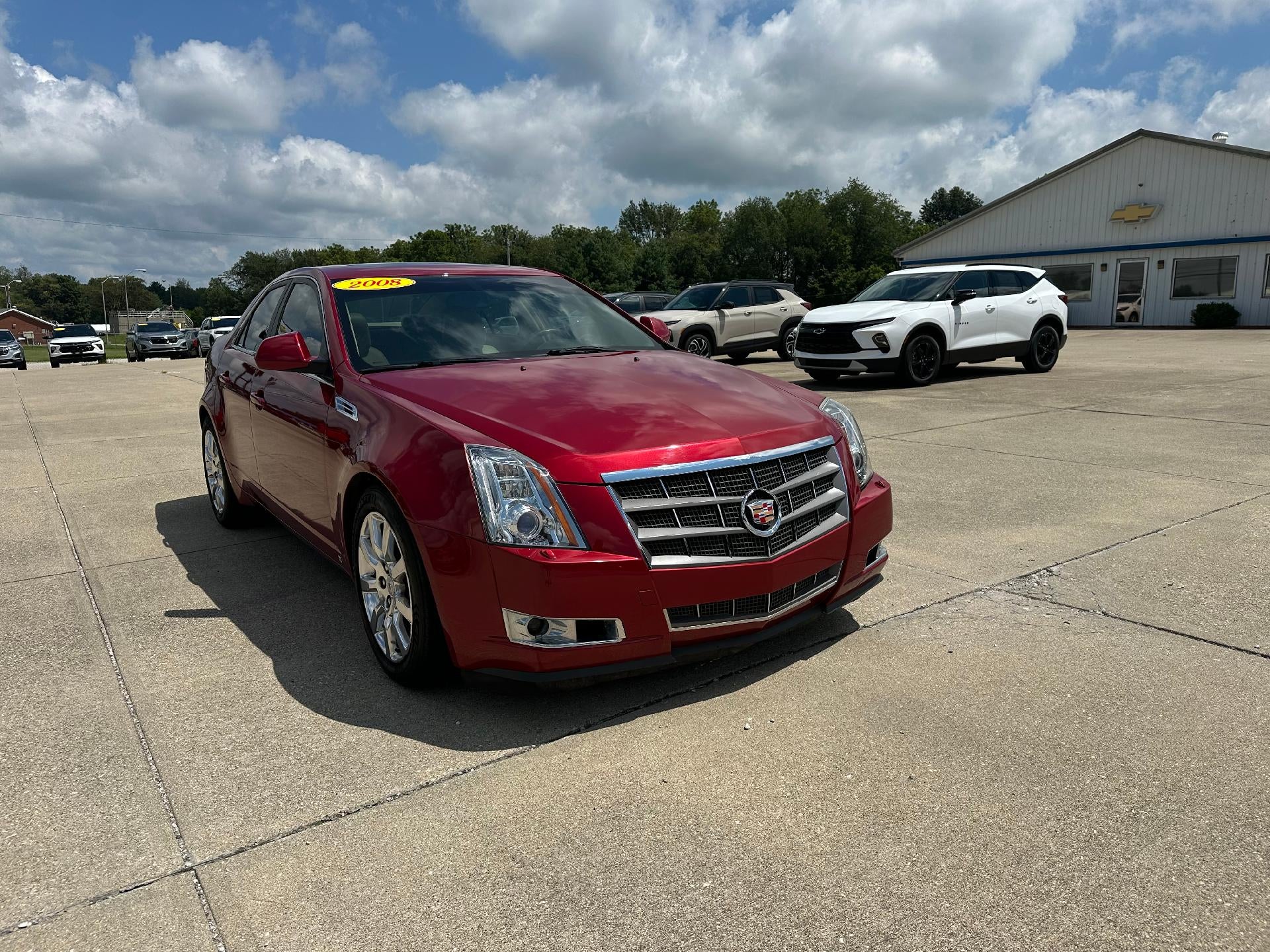 Crystal Red Tintcoat 2008 Cadillac CTS Sedan All-Wheel Drive Automatic