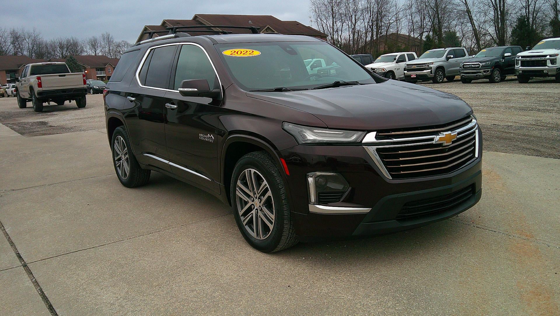 Black Cherry Metallic 2022 Chevrolet Traverse SUV / Crossover Four-Wheel Drive Automatic