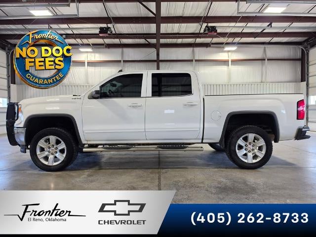 Summit White 2015 GMC Sierra 1500 SLE Crew Cab 4WD Pickup Truck Four-Wheel Drive Automatic