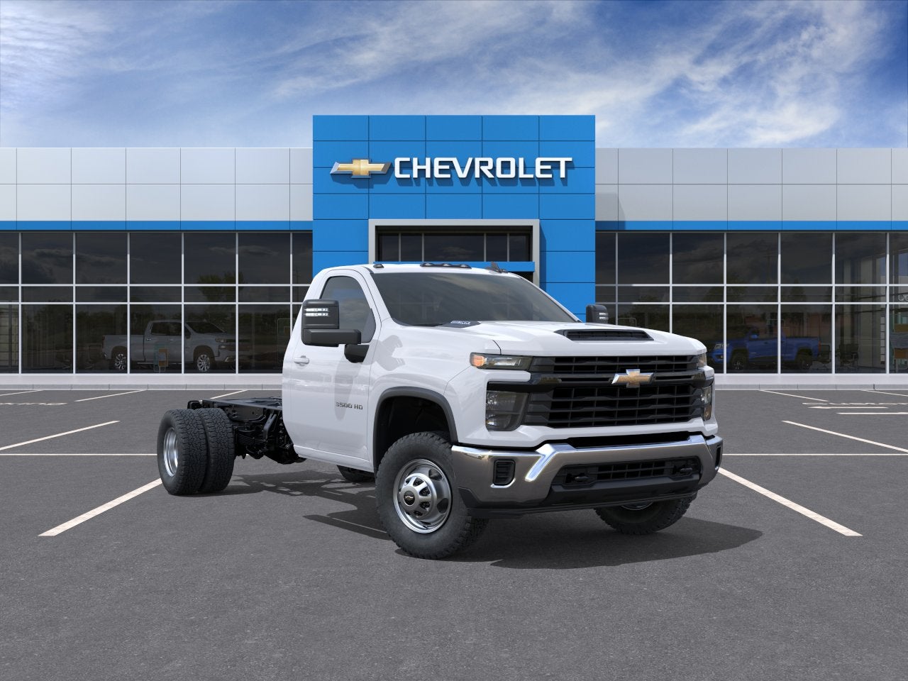 Summit White 2026 Chevrolet Silverado 3500HD Chassis Pickup Truck Four-Wheel Drive Automatic