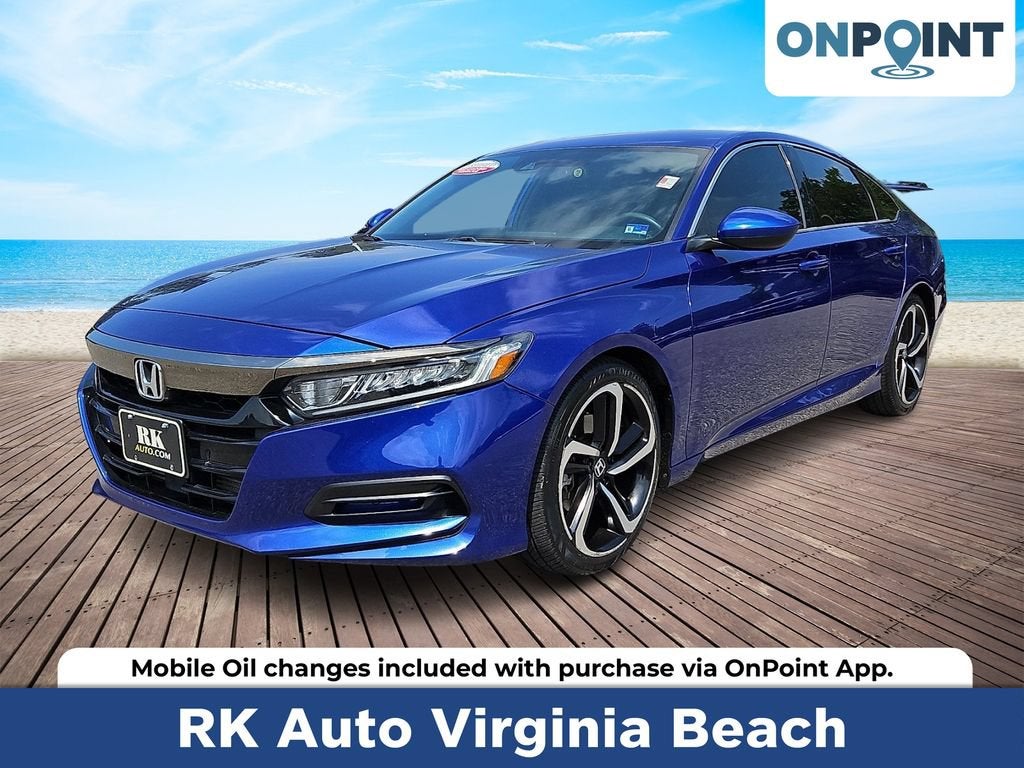 Blue 2018 Honda Accord Sedan Front-Wheel Drive Continuously Variable Transmission