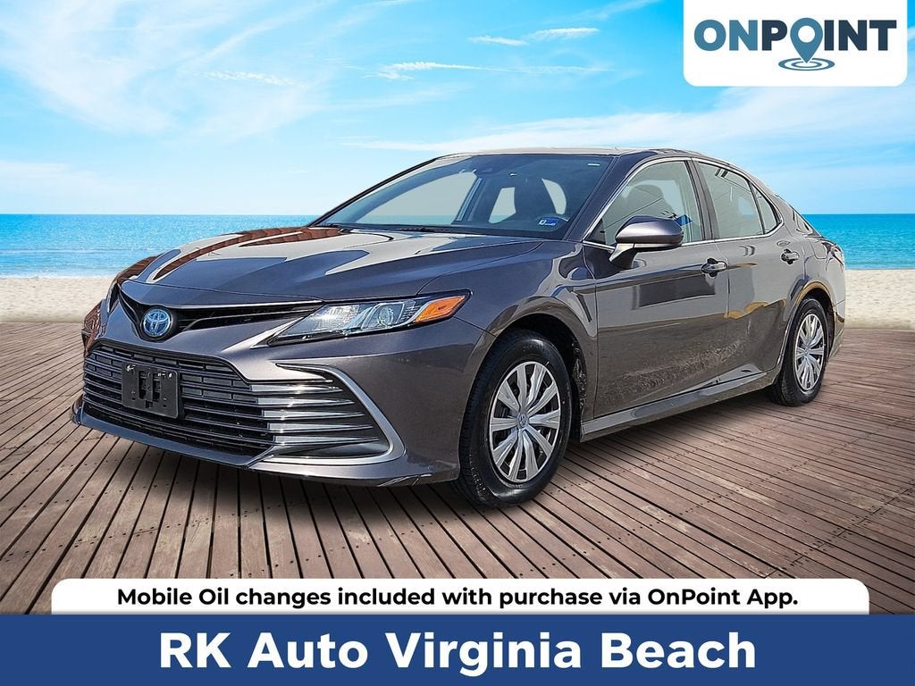 Gray 2022 Toyota Camry Hybrid Sedan Front-Wheel Drive Continuously Variable Transmission