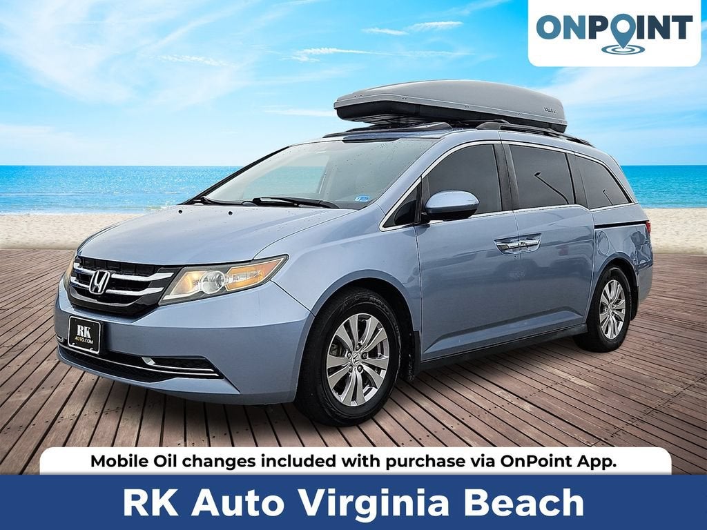 Blue 2014 Honda Odyssey Minivan Front-Wheel Drive Automatic