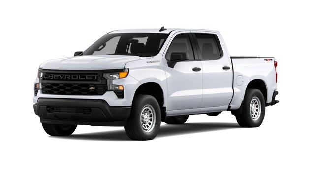 Summit White 2026 Chevrolet Silverado 1500 Work Truck Crew Cab 4WD Pickup Truck Four-Wheel Drive Automatic