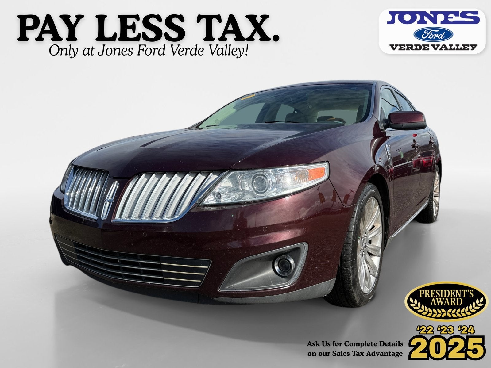 Bordeaux Reserve Red Metallic 2011 Lincoln MKS Sedan All-Wheel Drive 6-Speed Automatic