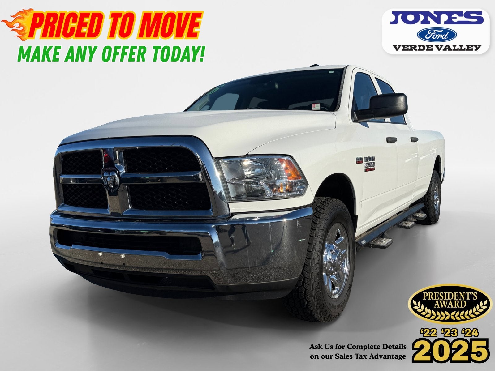 Bright White Clearcoat 2016 RAM 2500 Pickup Truck 4X2 6-Speed Automatic