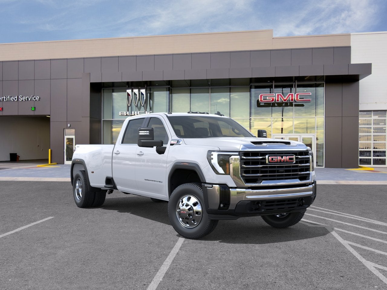 Summit White 2026 GMC Sierra 3500HD Pickup Truck Four-Wheel Drive Automatic