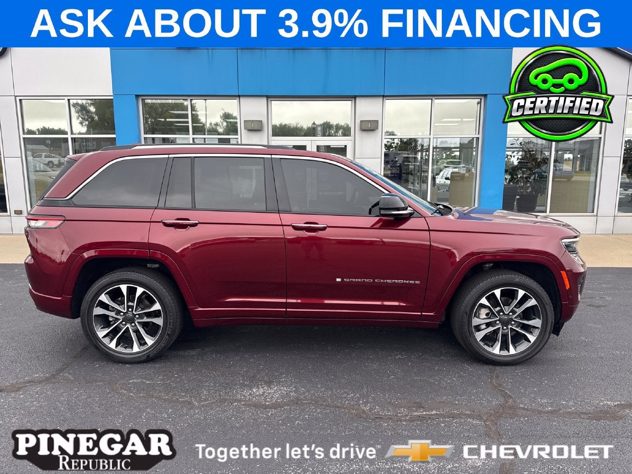 Red 2022 Jeep Grand Cherokee SUV / Crossover Four-Wheel Drive Automatic