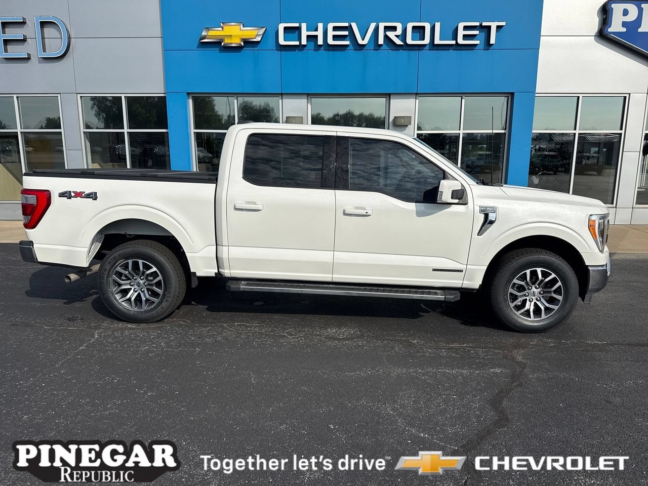 White 2021 Ford F-150 Pickup Truck Four-Wheel Drive Automatic