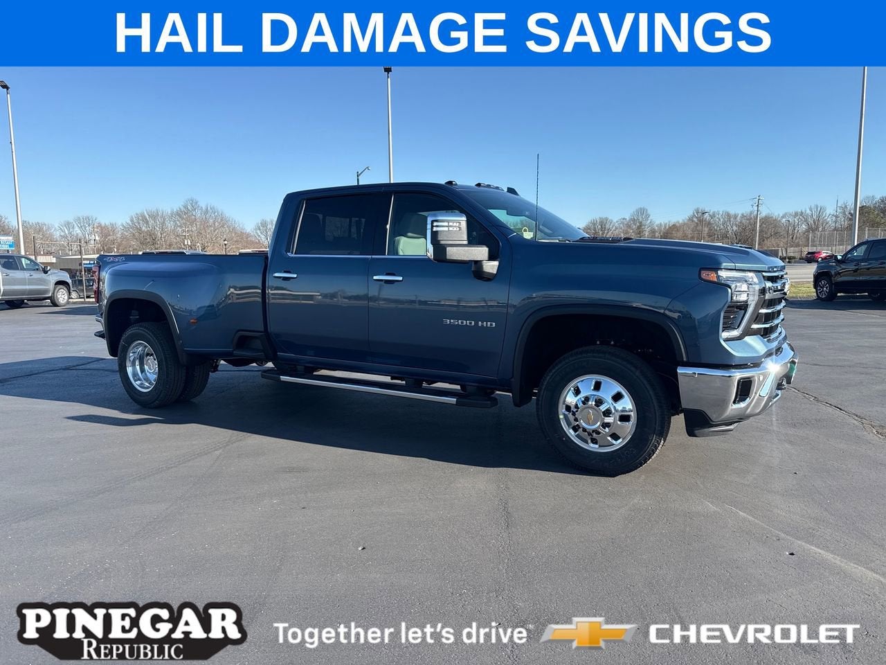 Lakeshore Blue Metallic 2026 Chevrolet Silverado 3500HD LTZ Crew Cab LB DRW 4WD Pickup Truck Four-Wheel Drive Automatic