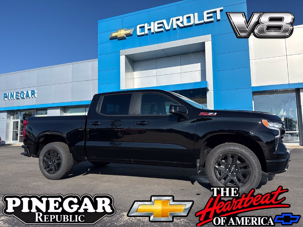 Black 2026 Chevrolet Silverado 1500 Pickup Truck Four-Wheel Drive Automatic