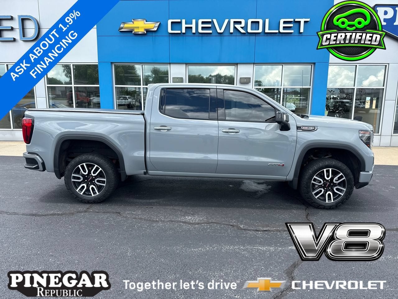 Thunderstorm Gray 2024 GMC Sierra 1500 Pickup Truck Four-Wheel Drive Automatic