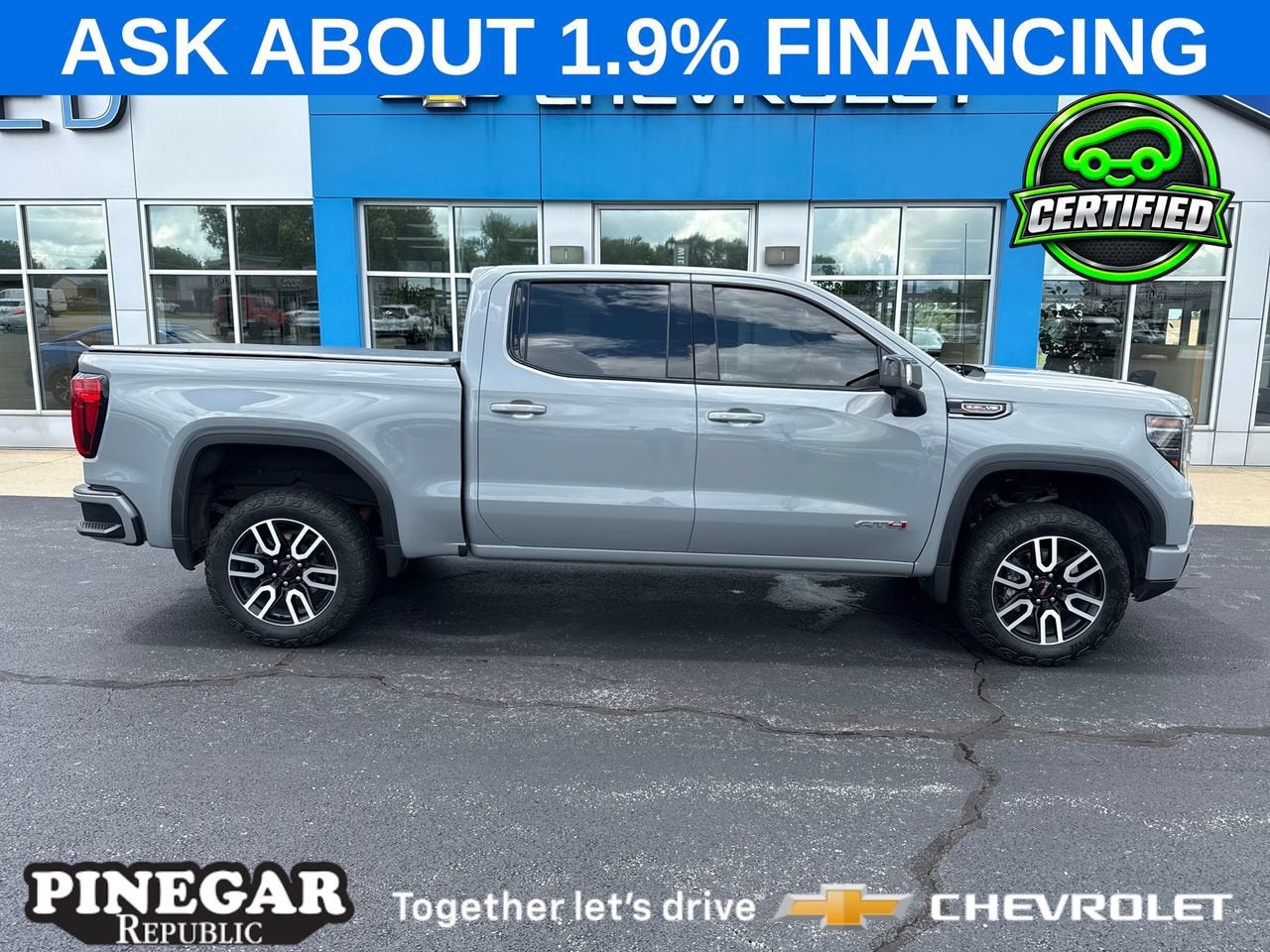 Thunderstorm Gray 2024 GMC Sierra 1500 Pickup Truck Four-Wheel Drive Automatic