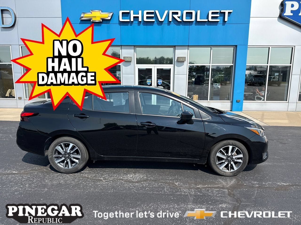 Black 2025 Nissan Versa Sedan Front-Wheel Drive Automatic