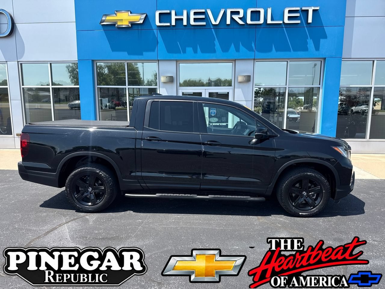 Black 2023 Honda Ridgeline Pickup Truck All-Wheel Drive Automatic