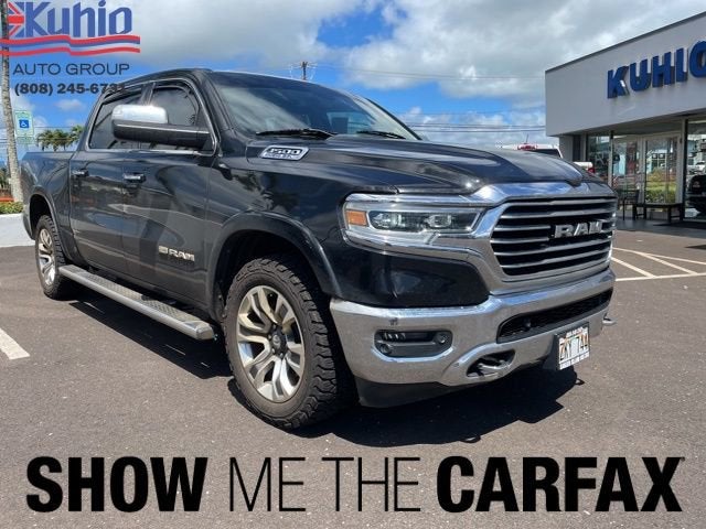 Black 2019 RAM 1500 Laramie Longhorn Crew Cab 4WD Pickup Truck Four-Wheel Drive Automatic