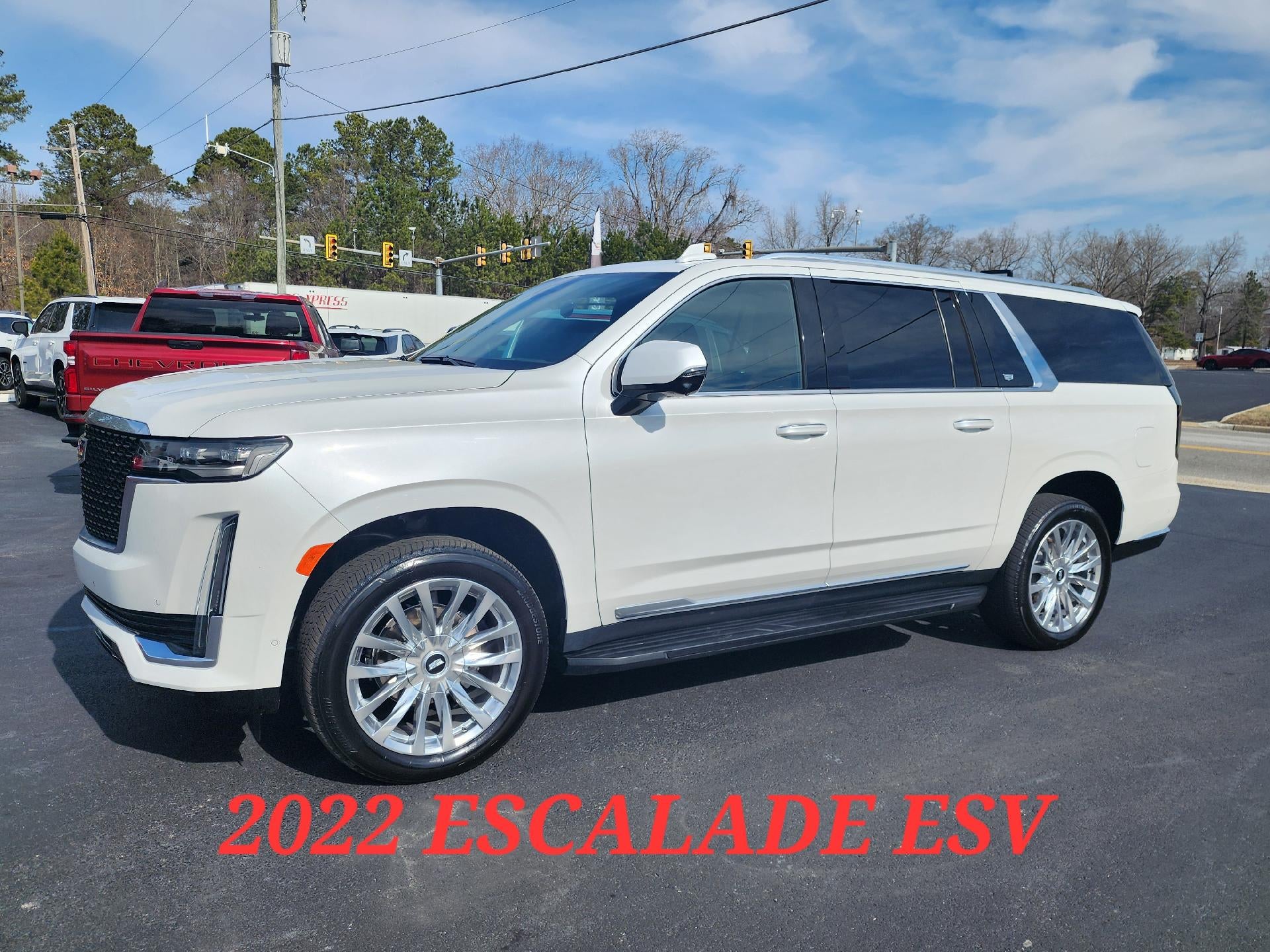 Crystal White Tricoat 2022 Cadillac Escalade ESV SUV / Crossover Rear-Wheel Drive Automatic