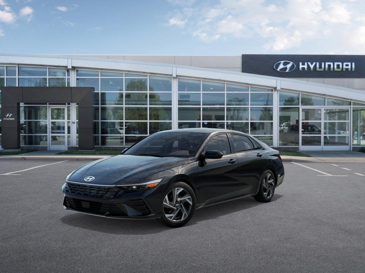 Abyss Black 2025 Hyundai Elantra Sedan Front-Wheel Drive Continuously Variable Transmission