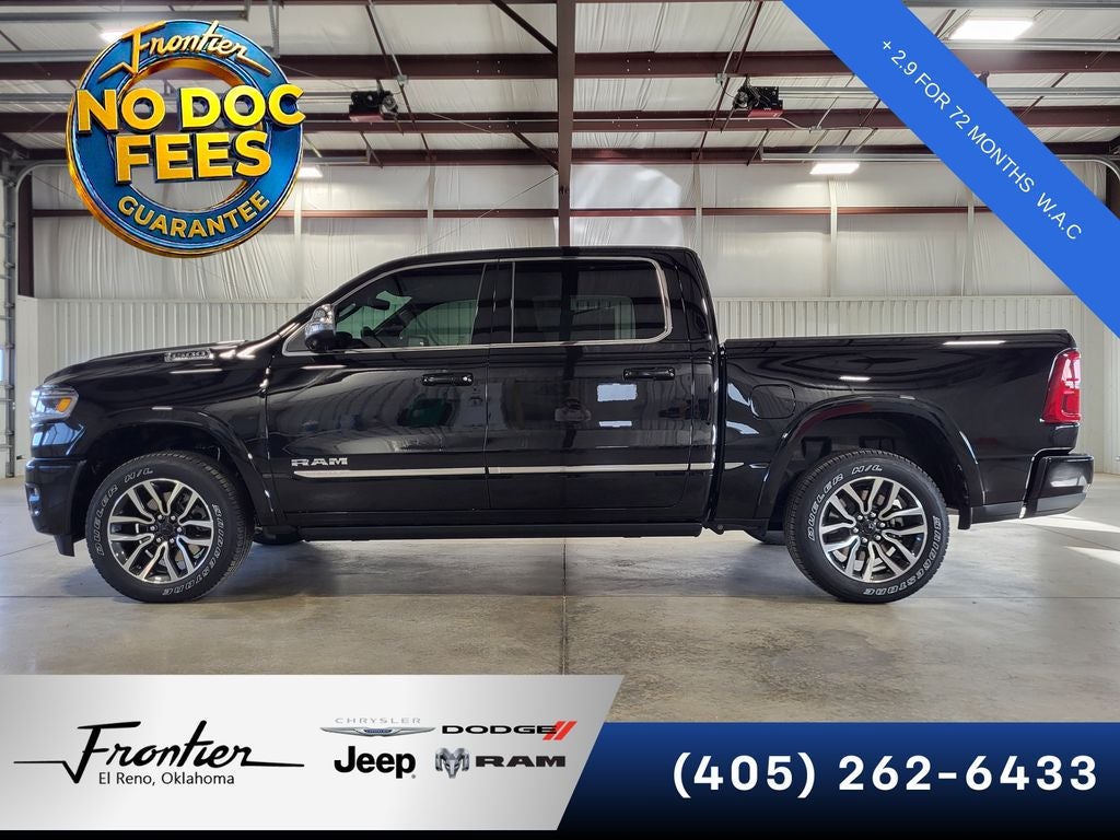 Diamond Black Crystal Pearl-Coat Exterior Paint 2026 RAM 1500 Limited Crew Cab 4WD Pickup Truck Four-Wheel Drive 8-Speed Automatic