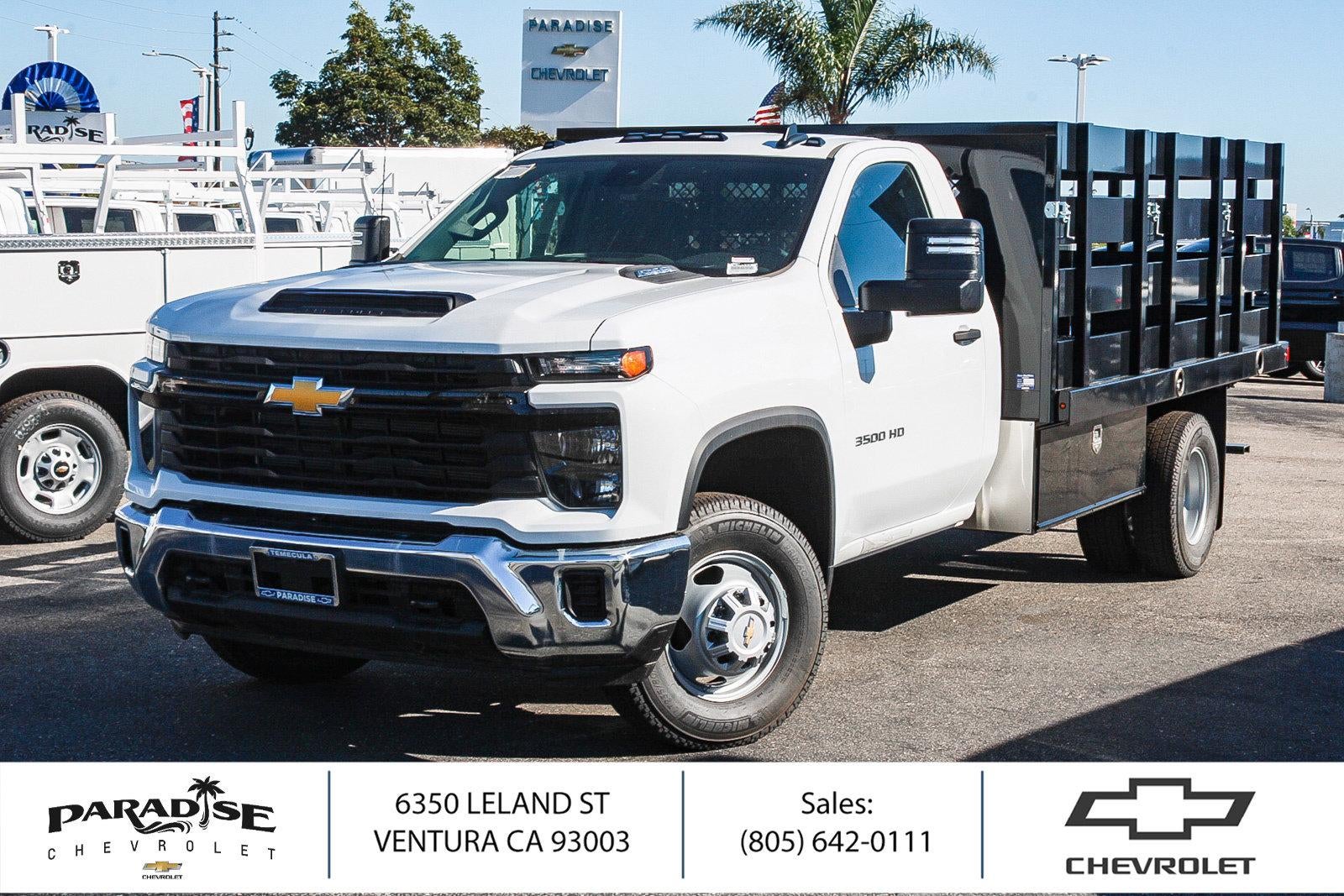 Summit White 2026 Chevrolet Silverado 3500HD Chassis Pickup Truck 4X2 Automatic