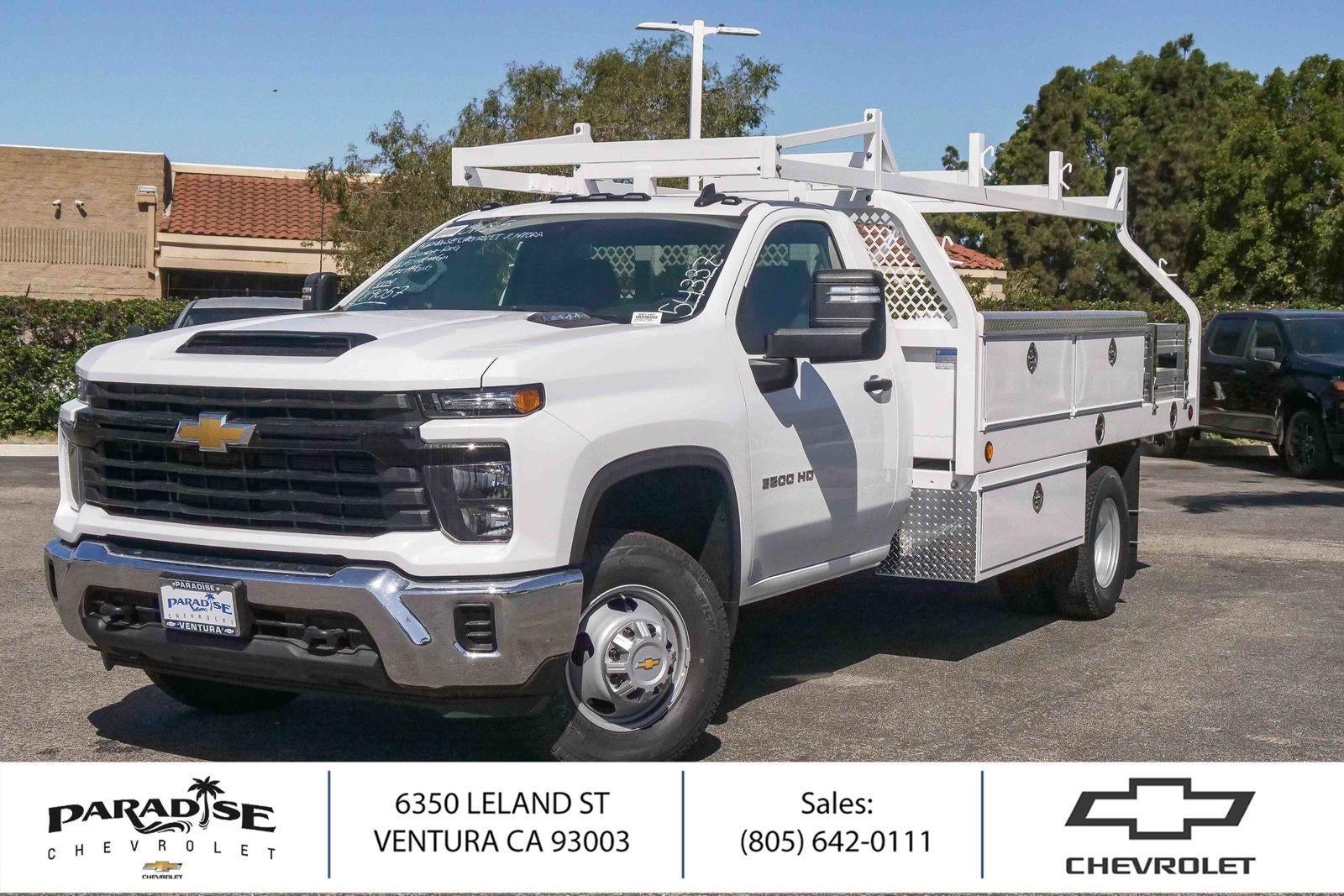 Summit White 2026 Chevrolet Silverado 3500HD Chassis Pickup Truck 4X2 Automatic
