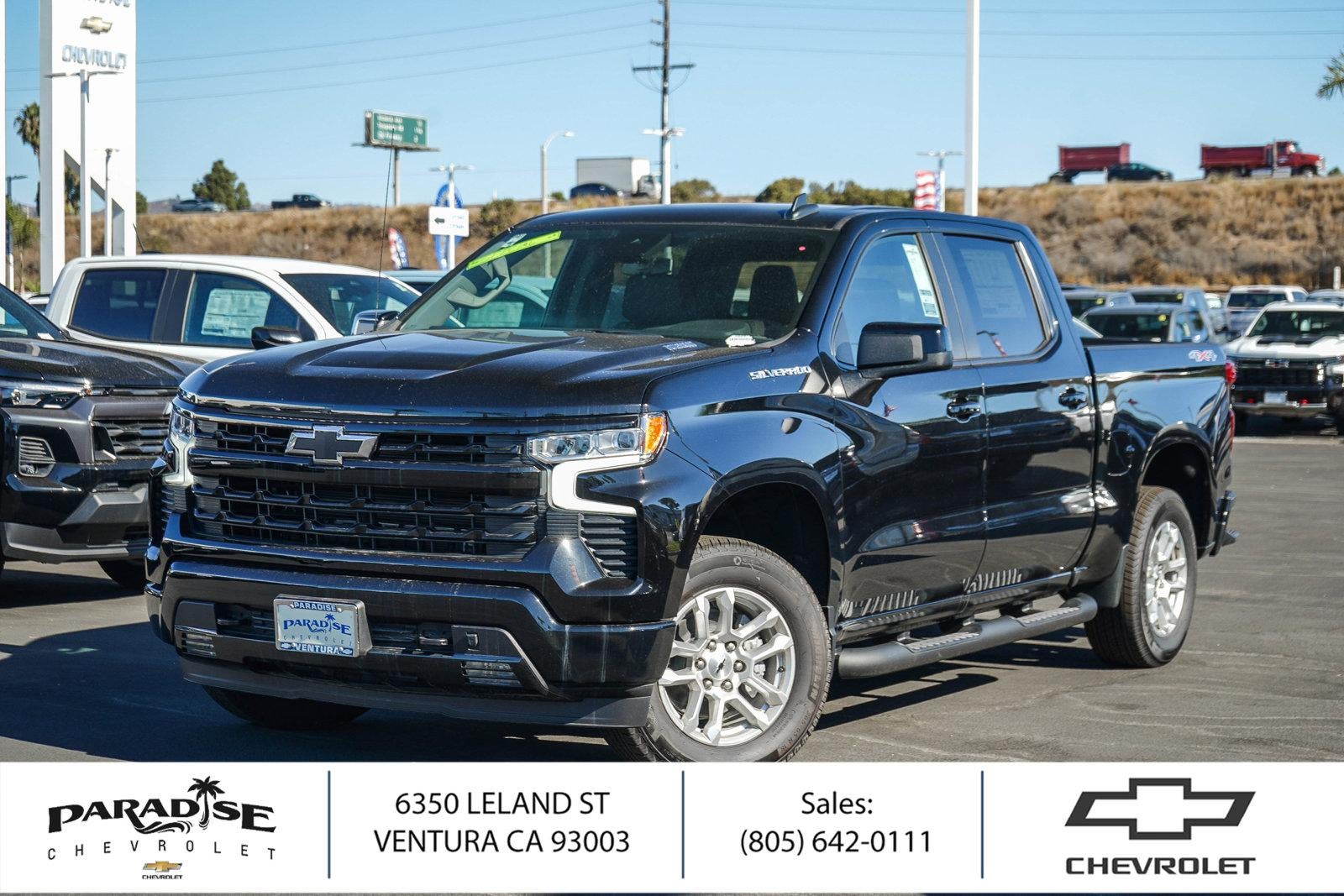 Black 2026 Chevrolet Silverado 1500 Pickup Truck Four-Wheel Drive Automatic