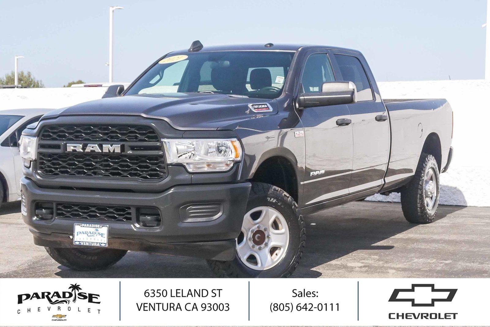 Crystal Metallic 2021 RAM 3500 Pickup Truck Four-Wheel Drive 8-Speed Automatic
