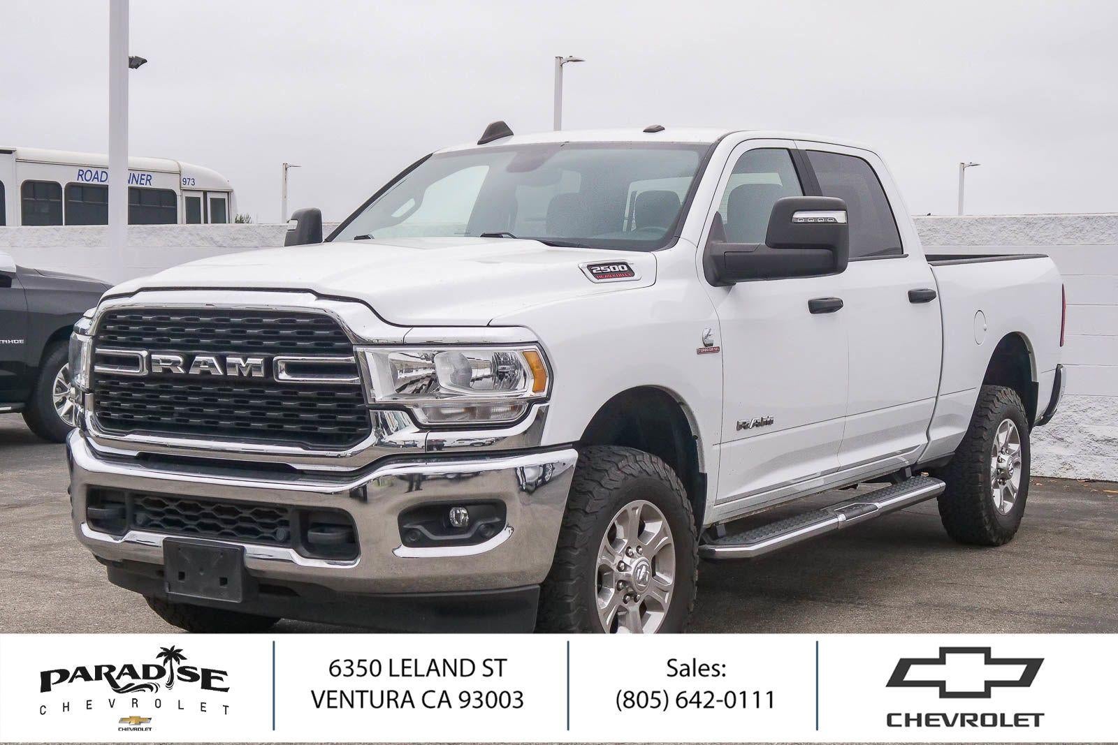 Bright White Clearcoat 2023 RAM 2500 Pickup Truck Four-Wheel Drive 6-Speed Automatic