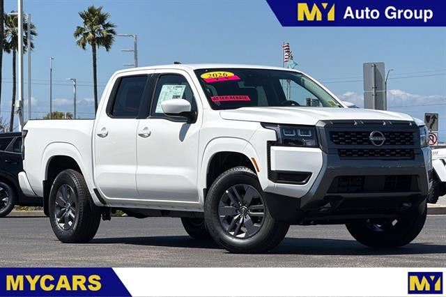 Glacier White 2026 Nissan Frontier Pickup Truck Four-Wheel Drive 9-Speed Automatic