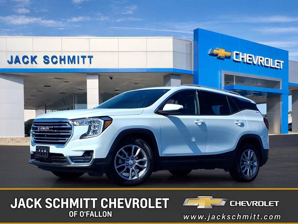 Summit White 2022 GMC Terrain SLT FWD SUV / Crossover Front-Wheel Drive Automatic