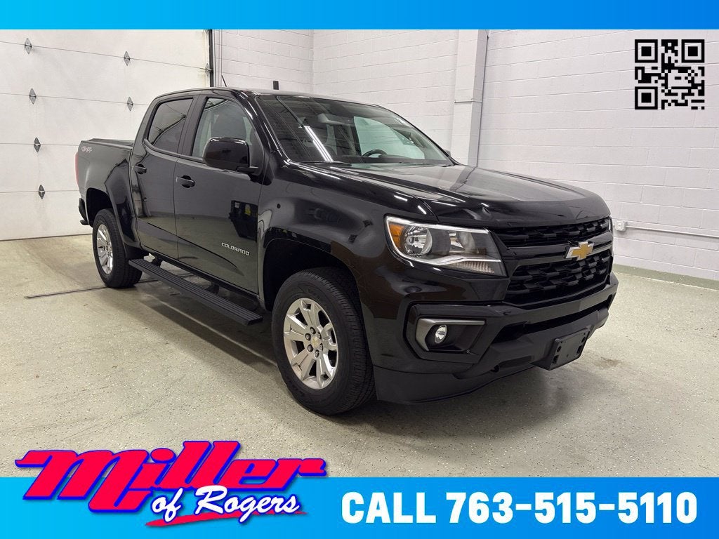 Black 2021 Chevrolet Colorado Pickup Truck Four-Wheel Drive Automatic