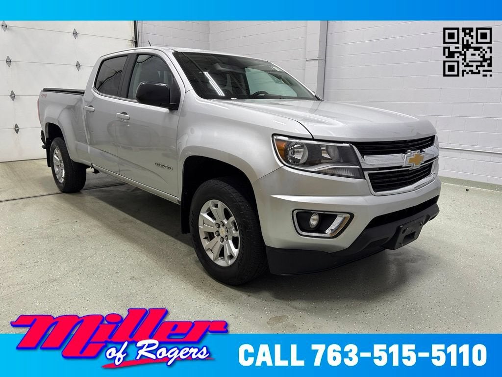 Silver Ice Metallic 2018 Chevrolet Colorado Pickup Truck Four-Wheel Drive Automatic