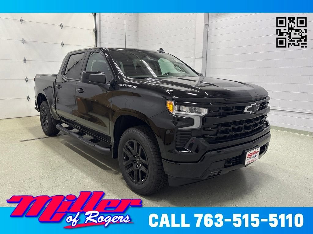 Black 2026 Chevrolet Silverado 1500 Pickup Truck Four-Wheel Drive Automatic