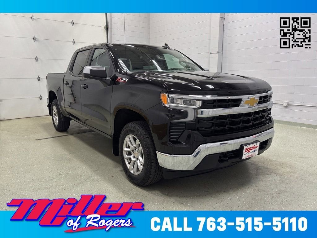 Black 2023 Chevrolet Silverado 1500 Pickup Truck Four-Wheel Drive Automatic