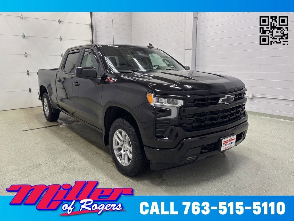 Black 2023 Chevrolet Silverado 1500 Pickup Truck Four-Wheel Drive Automatic